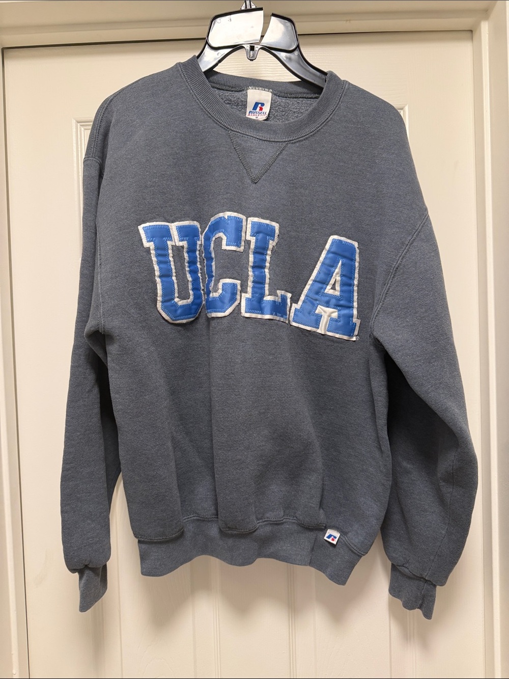 Russell Athletic Gray Crewneck Sweatshirt with Blue UCLA Applique
